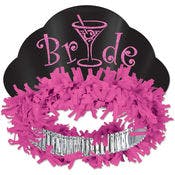 Glittered Bride Tiaras - Pink & Black