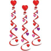 Wholesale Printed Heart Cutouts - Red, 4-12