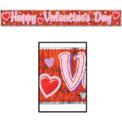 Happy Valentine's Day Fringe Banners - 8" x 5'