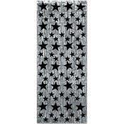 Decorative Curtains - Silver & Black, 8' x 3'