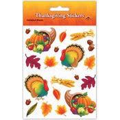Thanksgiving Stickers - 4.75" x 7.5", 4 Pack