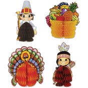 Thanksgiving Mini Centerpieces - Assorted, 4 Pack