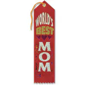 World's Best Mom Ribbons - Red