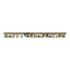 Happy Graduation Streamers - Black & Gold image number null