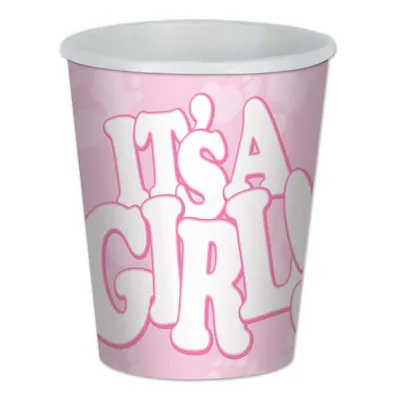 It's a Girl Paper Cups, 8 Count