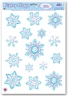 Crystal Snowflake Clings - 15 Stickers, Removable image number null