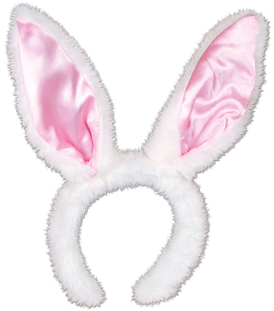 Wholesale Plush Satin Bunny Ears Attached to SnapOn Headband (SKU