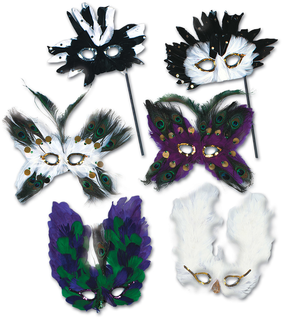 Wholesale Mardi Gras Masks Assorted
