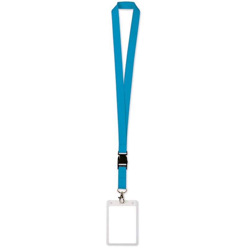 Lanyard with Card Holder - Blue