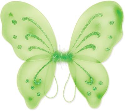 Nylon Fairy Wings - Light Green, Elastic