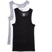 Men's A-Shirts - Assorted Colors, S-XL, 3 Pack