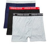 Men's Boxer Briefs - 3 Solid Colors, S-XL, 3 Pack
