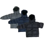 Boy's Hooded Winter Jackets - Sizes 6-24M, Navy, Gray, Black
