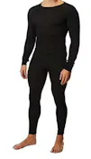 Men's Thermal Underwear Set - Black, Medium