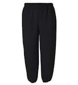 Elastic-Bottom Sweatpants, Black, XL