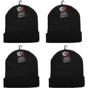 Adult Cuffed Beanie, Black, XL