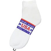 Adult Ankle Socks, White, Size 9-11