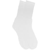 Cotton Plus Crew Socks - White, Size 10-13