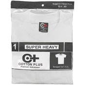 Super Heavy Crew T-Shirts - White, 2X