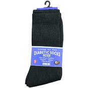 Cotton Plus Black Diabetic Socks Size 9-11