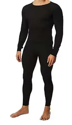 Thermal Underwear Sets - Black, Small