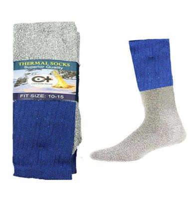 Adult Thermal Socks - Royal Blue, Size 10-15