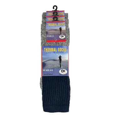 Adult Thermal Socks - Navy, Size 10-15