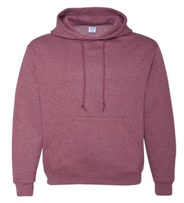 Raglan Hooded Pullovers, Heather Maroon, Small