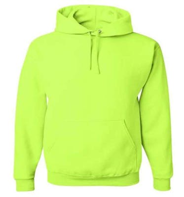 NuBlend Hooded Pullover, Neon Green, Large