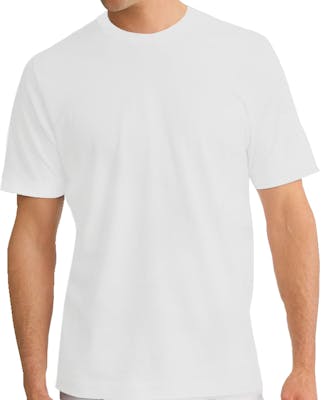 Cotton Plus Short Sleeve Crew Neck T-Shirt - White, Small