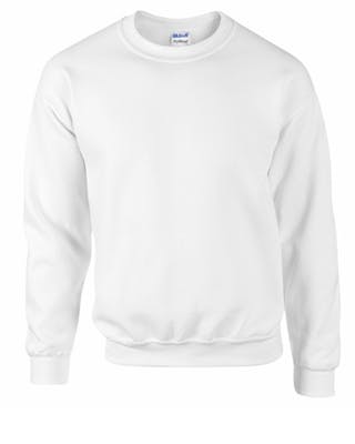 Irregular Gildan Sweatshirt - White, Large