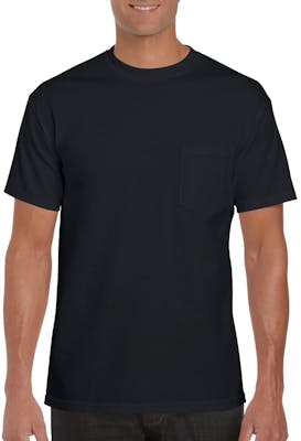 Irregular Gildan Pocket Tees - Black, XL
