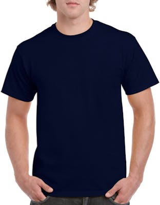 Irregular Gildan Short Sleeve T-Shirts - Navy, Large