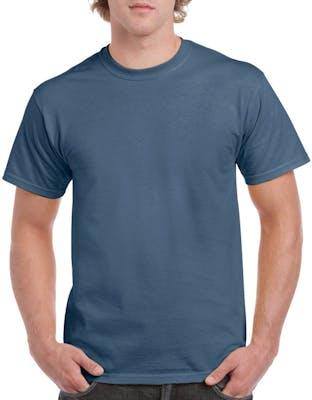 Irregular Gildan Short Sleeve T-Shirt - Indigo Blue, Large