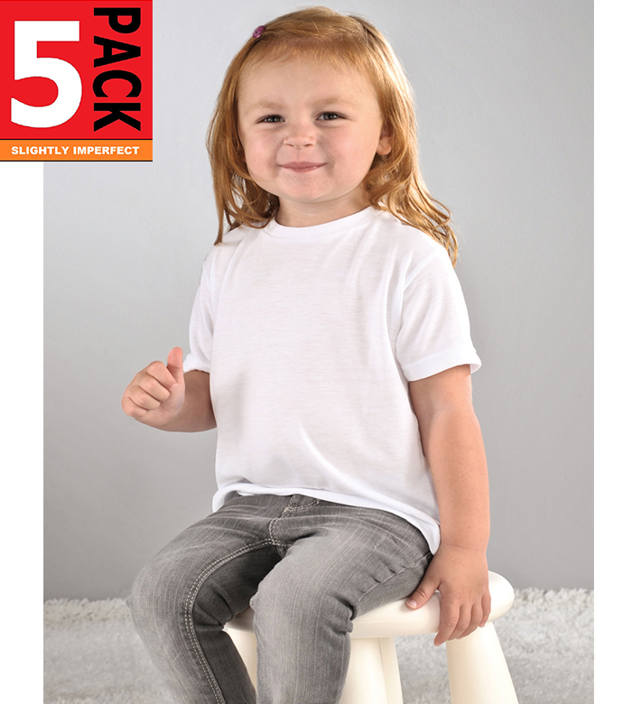 White 3T 100% Cotton Hanes Comfort Soft Tagless Toddler T-Shirt 