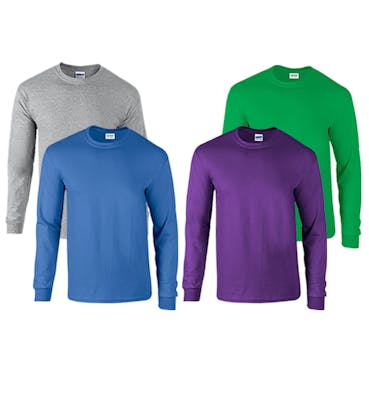 Gildan Long-Sleeve Tees, Assorted, Small