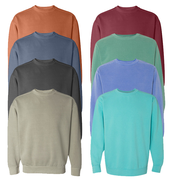 Wholesale Comfort Colors Irregular Adult Crewneck Sweatshirt