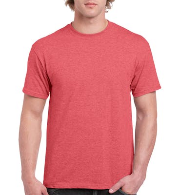 Gildan Heavy Cotton Men's T-Shirts, Heather Red, Medium