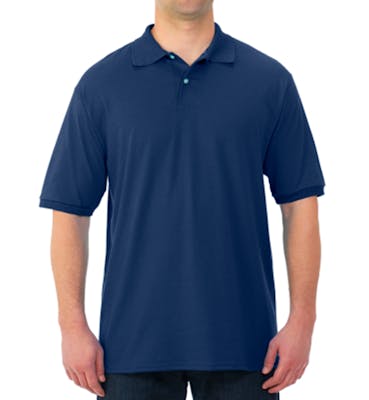 Jerzees Irregular Polo Shirts - Navy, Large