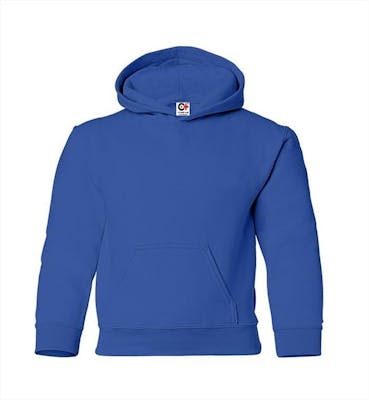 Youth Hooded Pullovers - Medium, Royal, Pouch Pocket