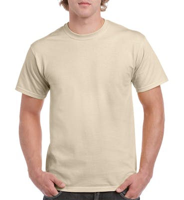 Gildan Heavy Cotton Men's T-Shirt - Sand, Medium