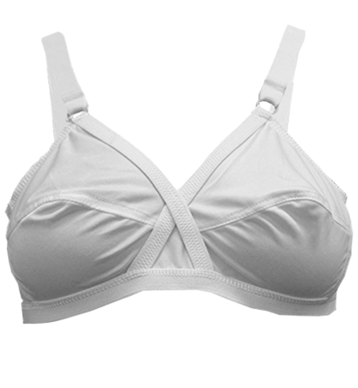 Wholesale Cotton Plus Sports Bra - White - Size 42 (3XL)