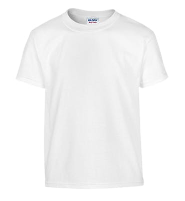 Gildan -Irregular Proformance Youth T-Shirt - White - Medium