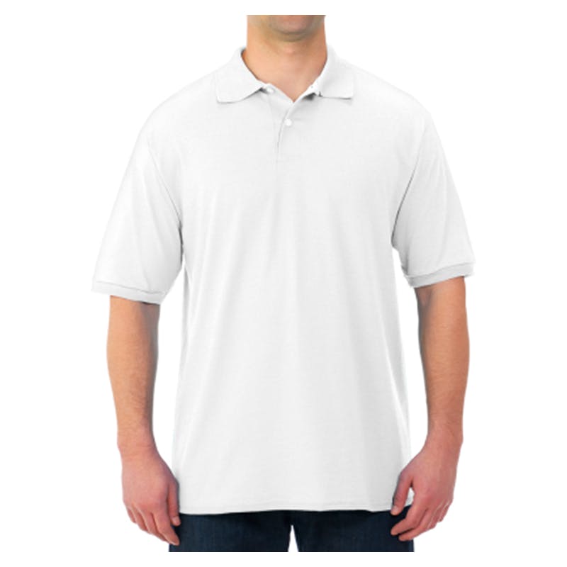 Jerzees Irregular Polo Shirts - White  Large