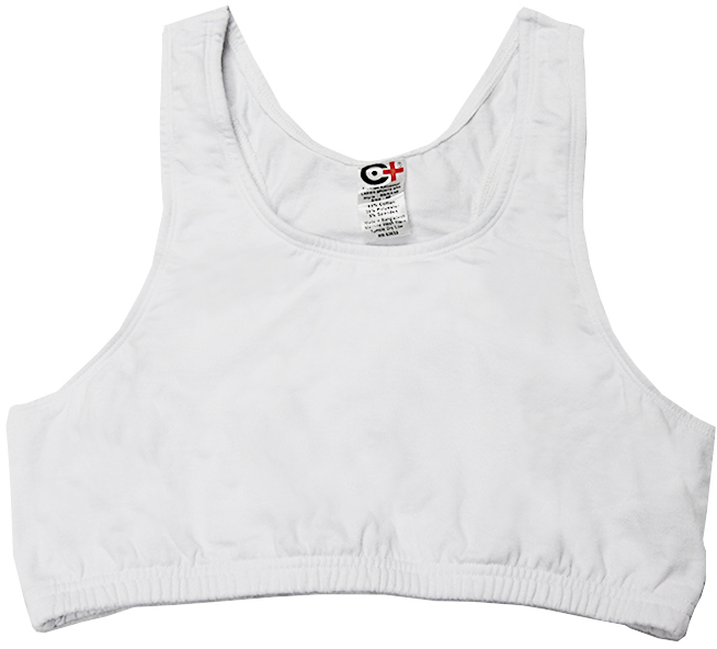 Wholesale Cotton Plus Sports Bra - White - Size 42 (3XL)