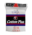 Men's Tube Socks - White, Size 10-13 image number null