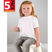 Hanes Irregular Toddler T-Shirts, 2T/3T, 5 Pack