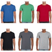 Gildan Men's Softstyle T-Shirts, Assorted, Large
