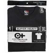 Cotton Plus Crew Neck T-Shirt, Black, 4X