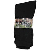 Men's Crew Socks, Black, Size 10-13